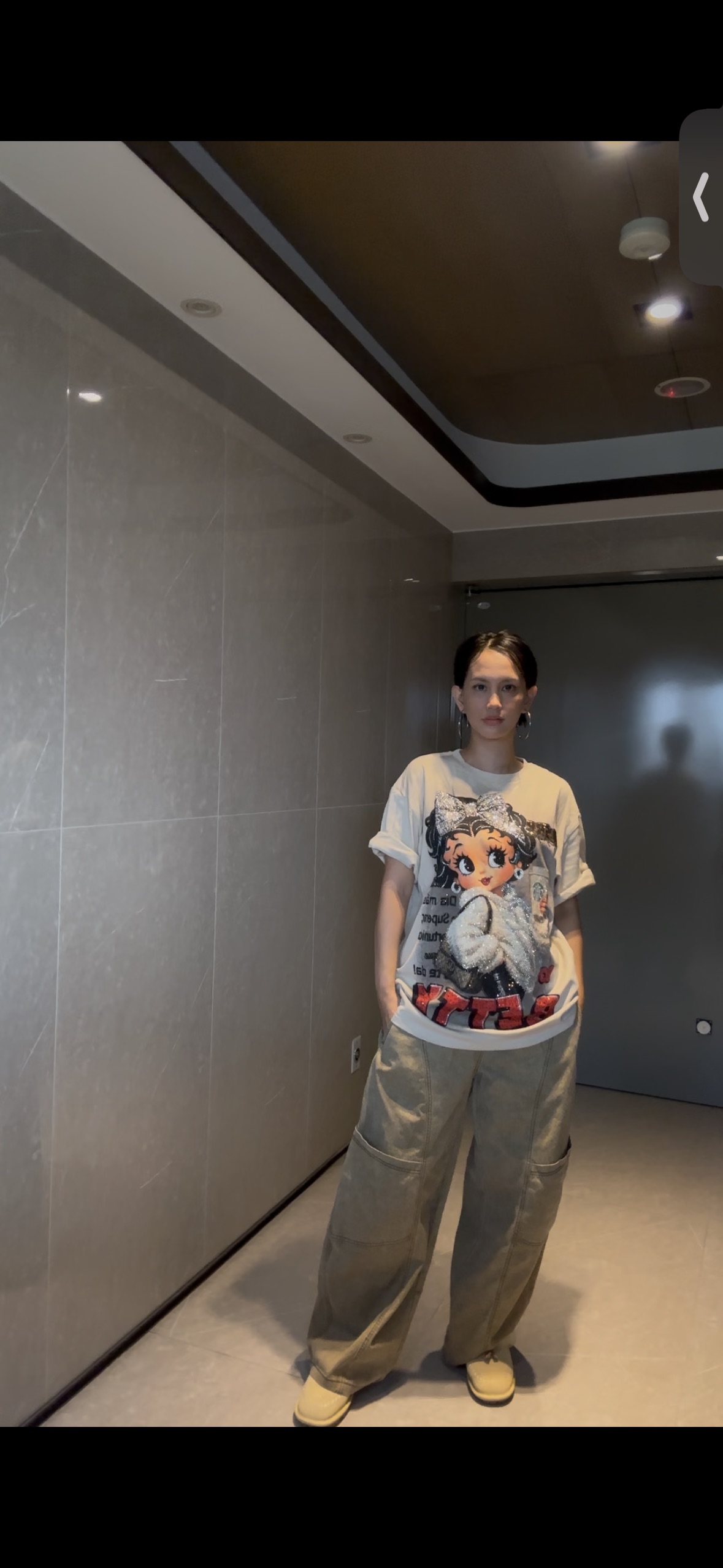 重工全棉燙鑽均碼上衣